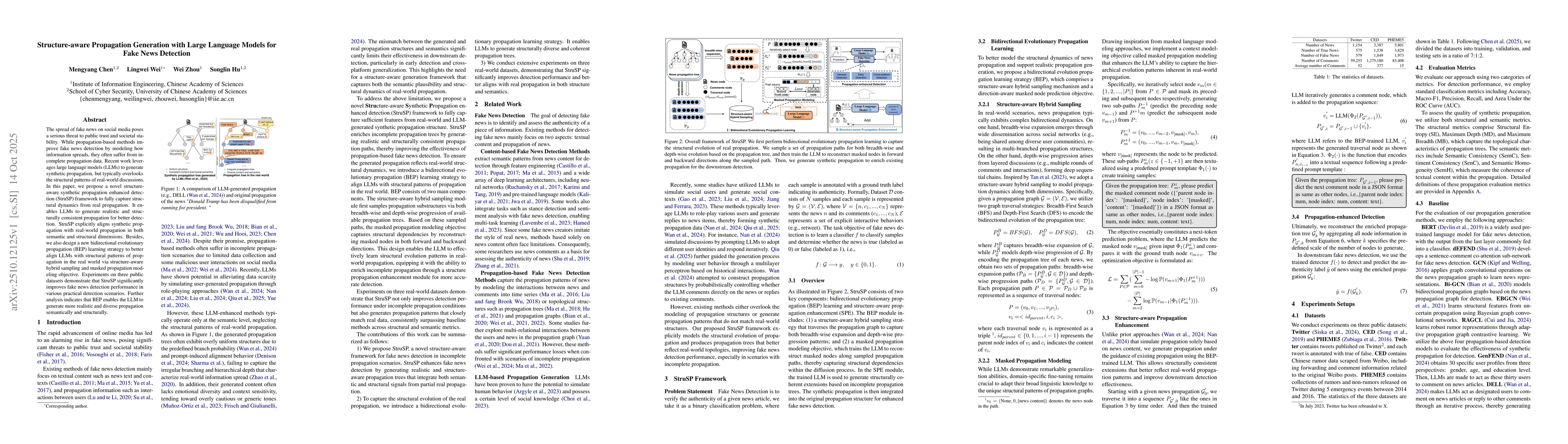 Thumbnail for Structure-aware Propagation Generation with Large Language Models for
  Fake News Detection