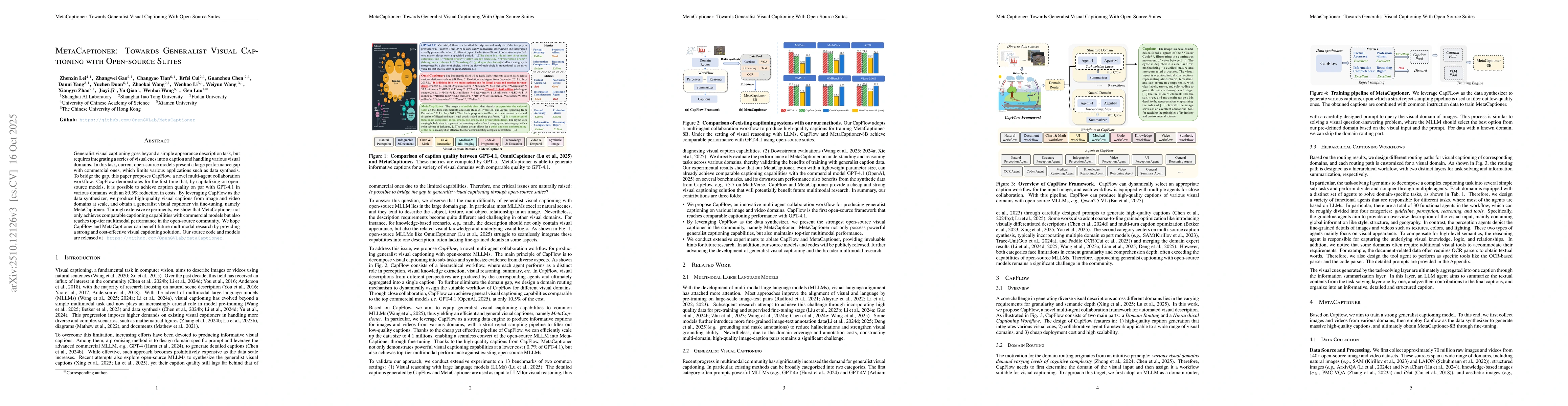 Thumbnail for MetaCaptioner: Towards Generalist Visual Captioning with Open-source
  Suites
