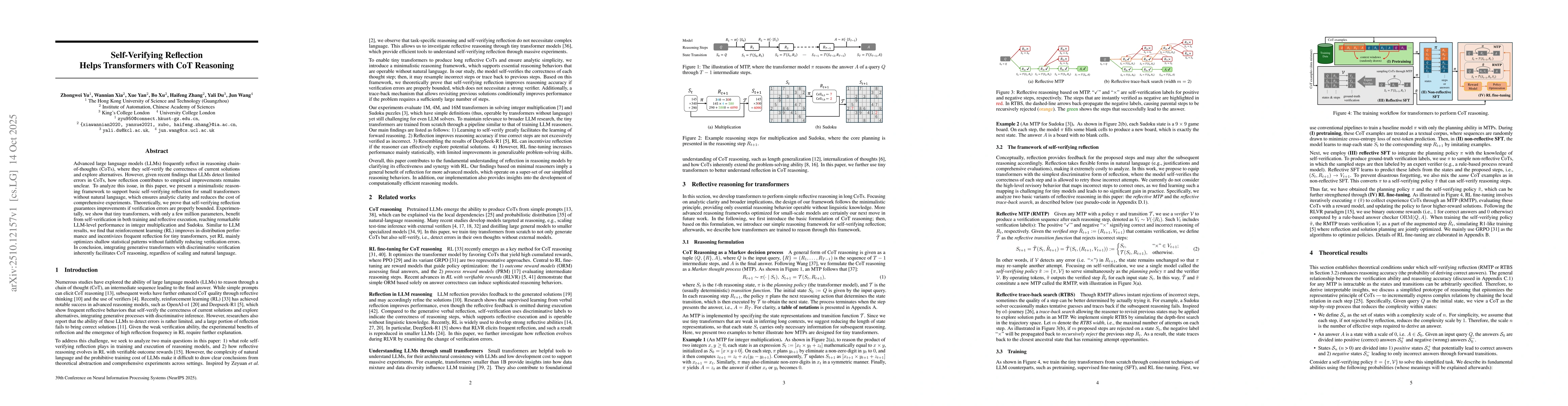 Thumbnail for Self-Verifying Reflection Helps Transformers with CoT Reasoning