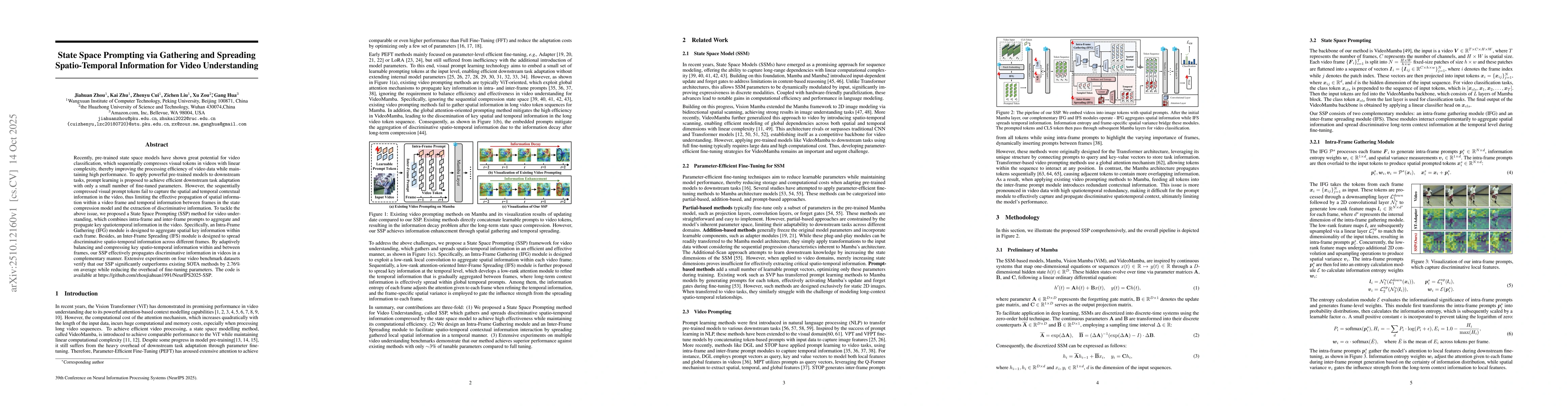 Thumbnail for State Space Prompting via Gathering and Spreading Spatio-Temporal
  Information for Video Understanding