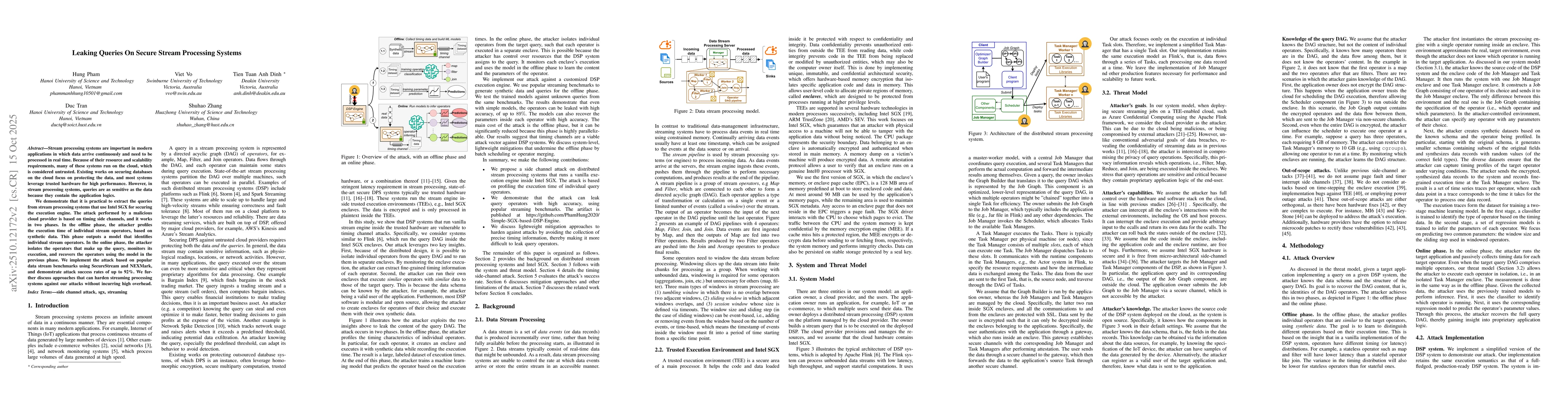 Thumbnail for Leaking Queries On Secure Stream Processing Systems