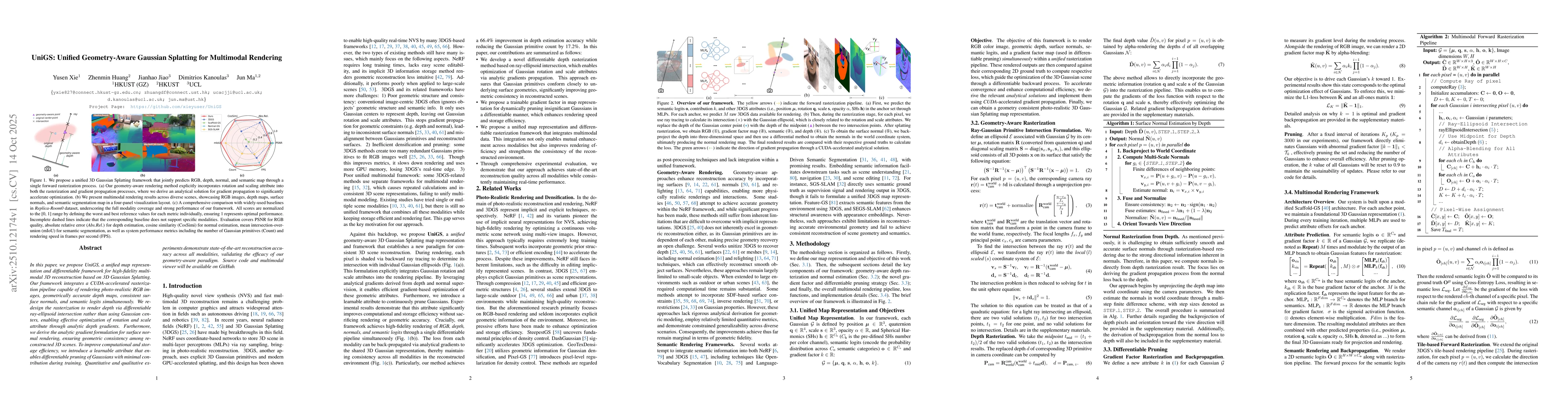 Thumbnail for UniGS: Unified Geometry-Aware Gaussian Splatting for Multimodal
  Rendering