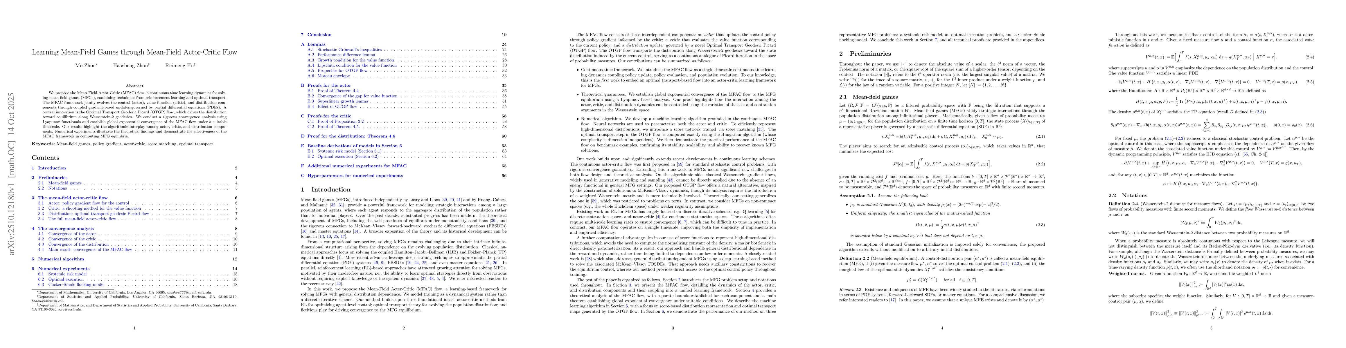 Thumbnail for Learning Mean-Field Games through Mean-Field Actor-Critic Flow