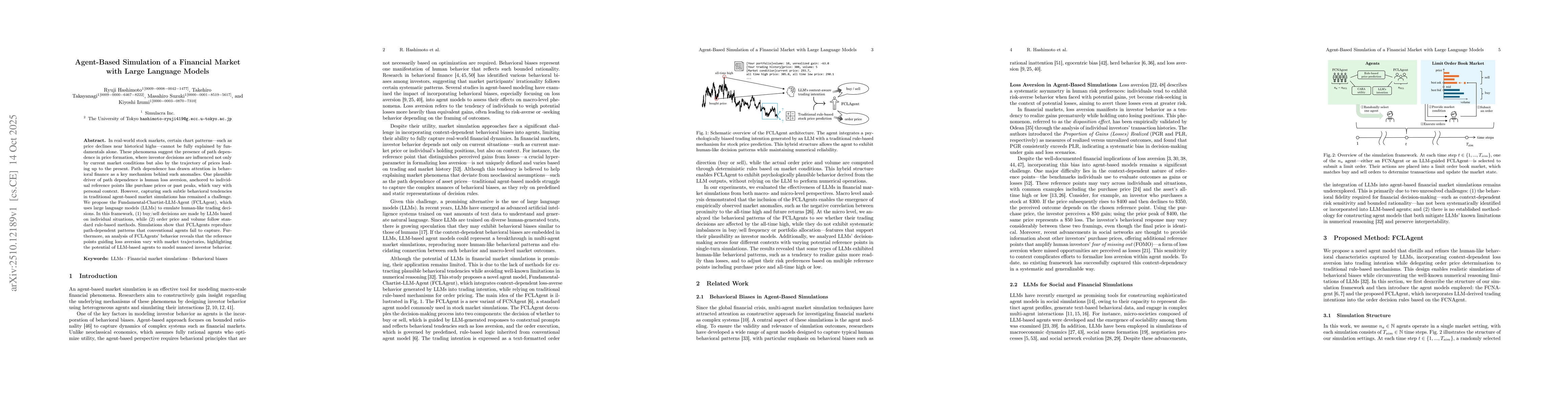 Thumbnail for Agent-Based Simulation of a Financial Market with Large Language Models