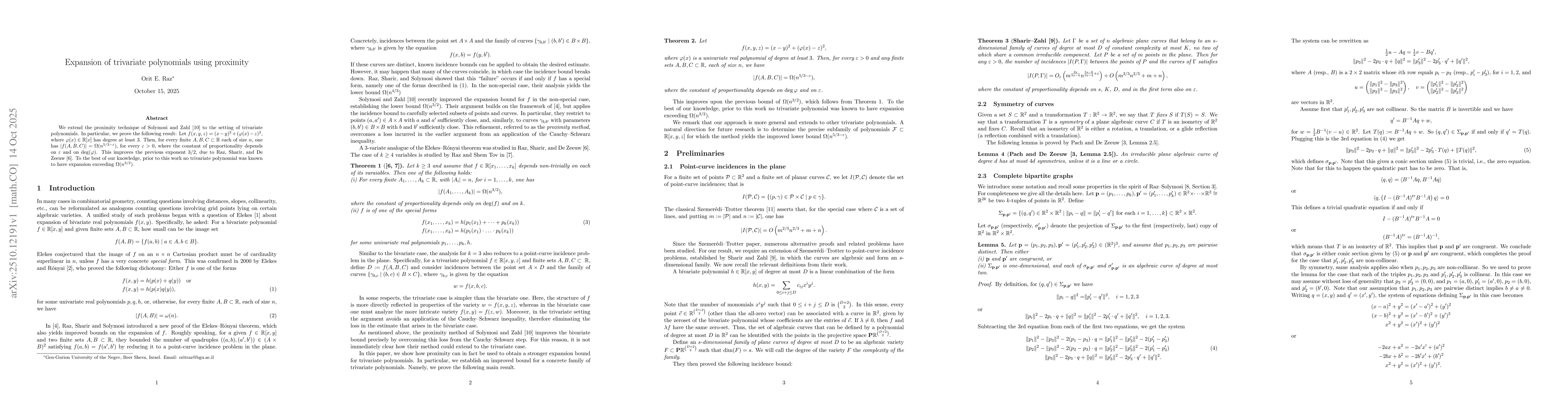 Thumbnail for Expansion of trivariate polynomials using proximity