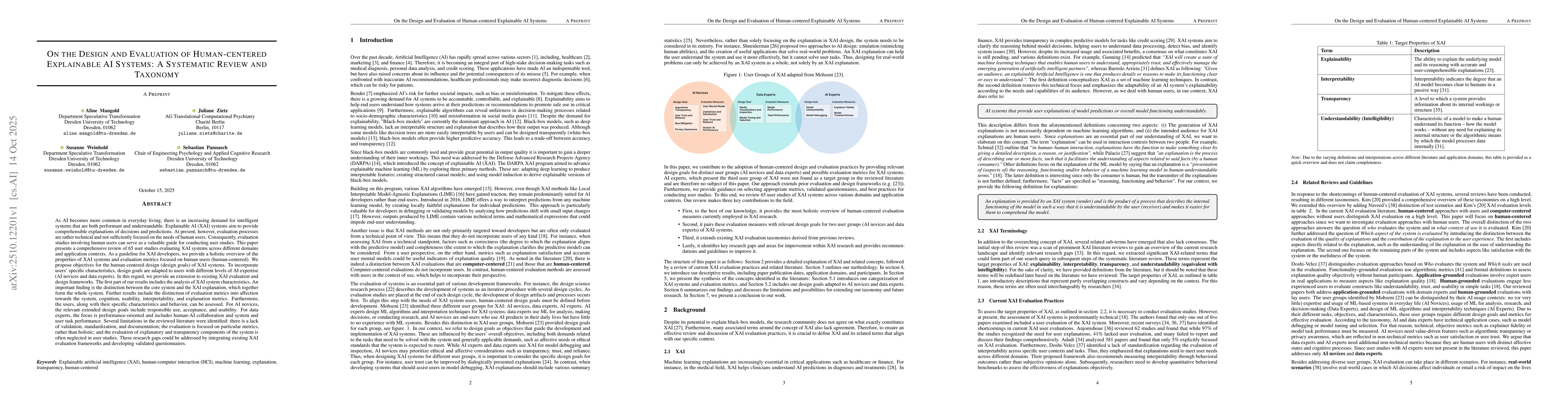 Thumbnail for On the Design and Evaluation of Human-centered Explainable AI Systems: A
  Systematic Review and Taxonomy
