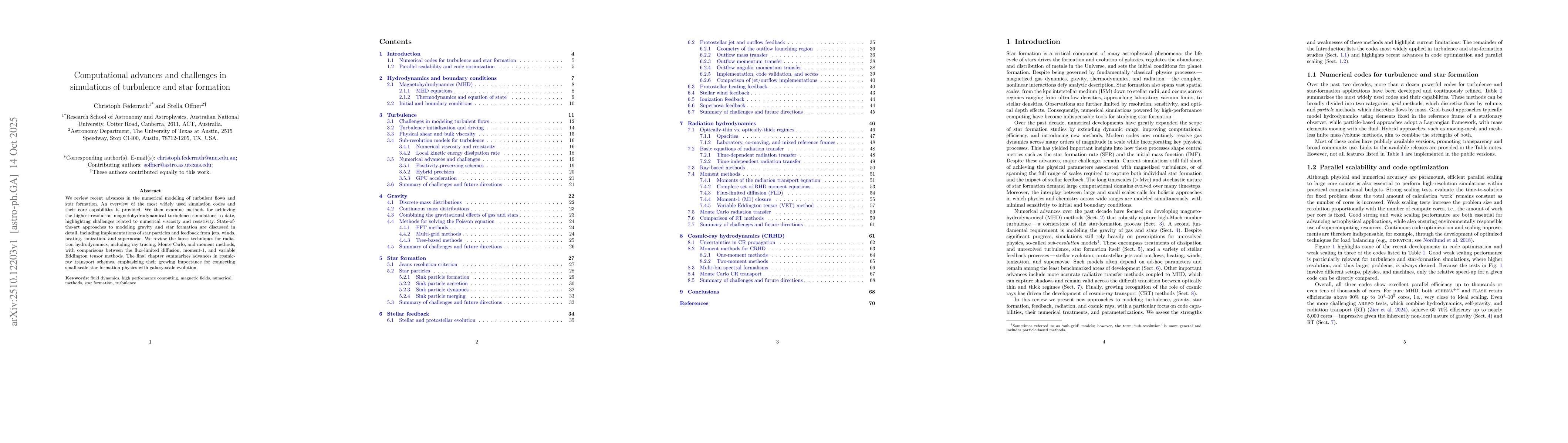 Thumbnail for Computational advances and challenges in simulations of turbulence and
  star formation