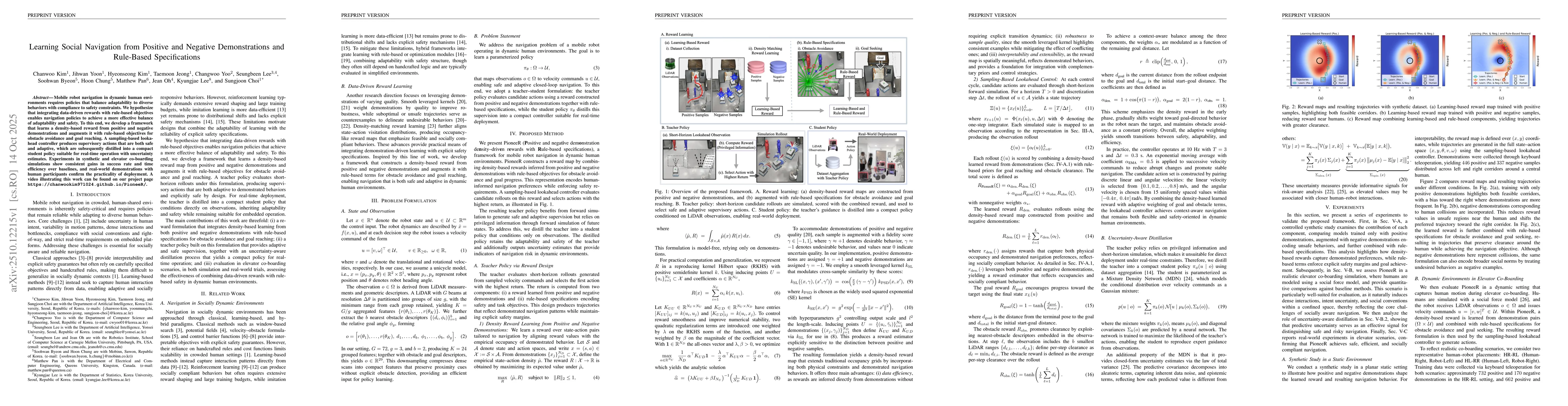 Thumbnail for Learning Social Navigation from Positive and Negative Demonstrations and
  Rule-Based Specifications