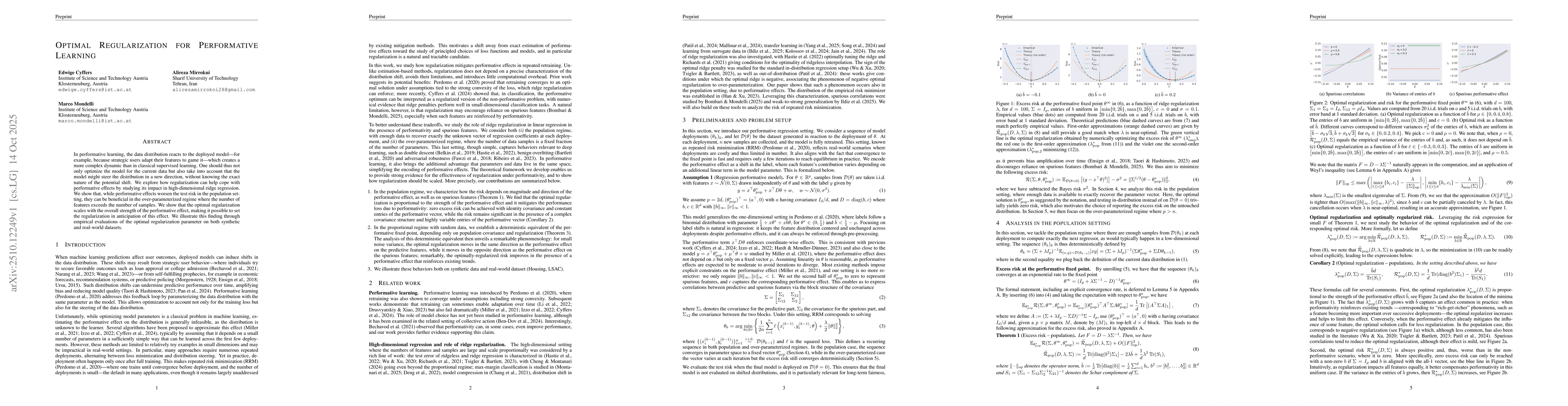 Thumbnail for Optimal Regularization for Performative Learning