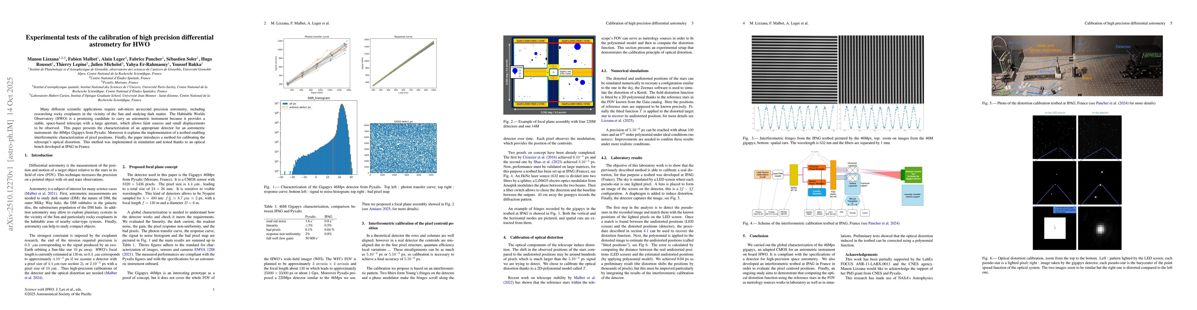 Thumbnail for Experimental tests of the calibration of high precision differential
  astrometry for HWO