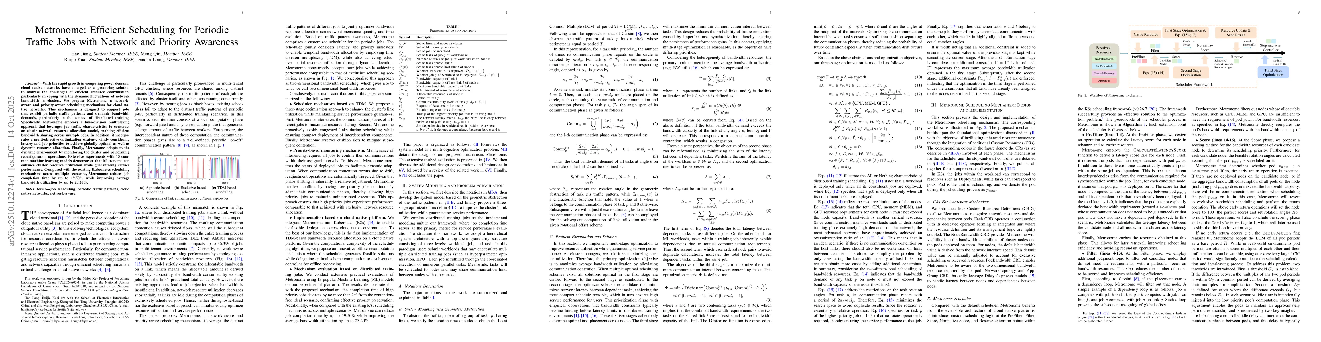 Thumbnail for Metronome: Efficient Scheduling for Periodic Traffic Jobs with Network
  and Priority Awareness