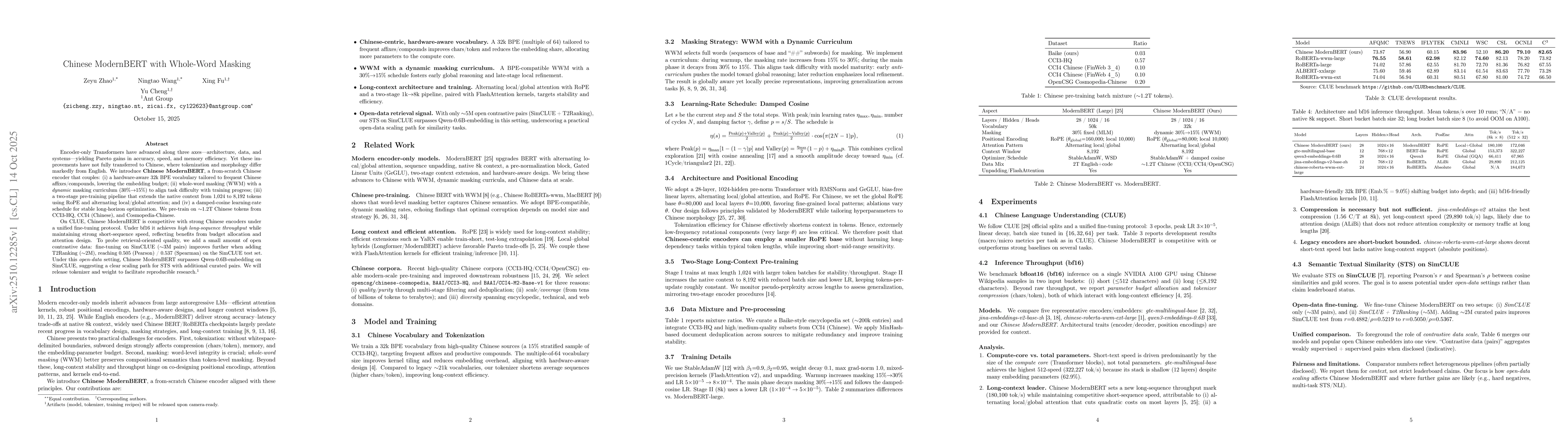 Thumbnail for Chinese ModernBERT with Whole-Word Masking