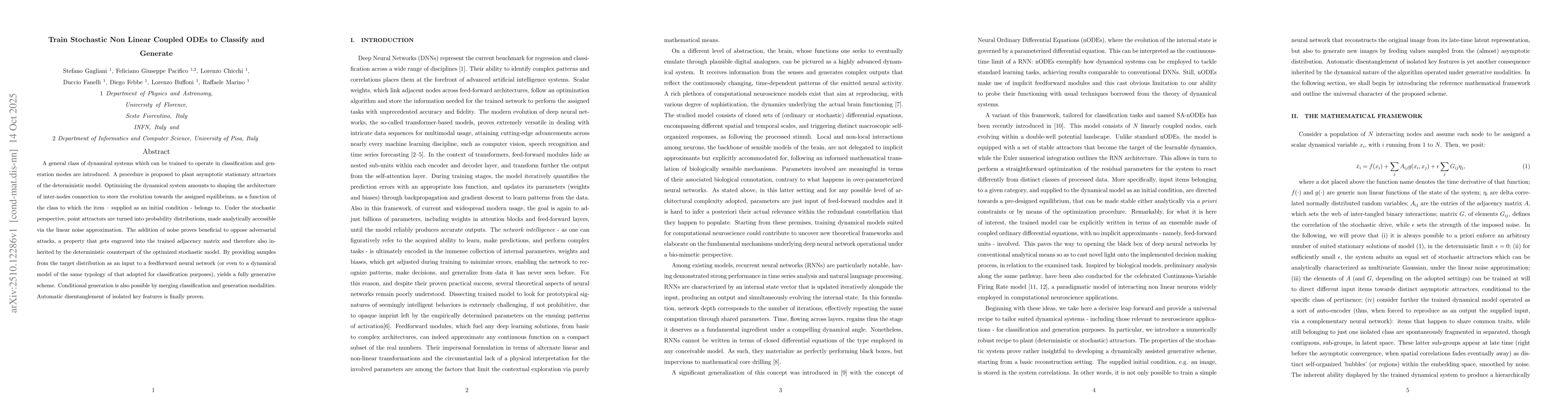 Thumbnail for Train Stochastic Non Linear Coupled ODEs to Classify and Generate