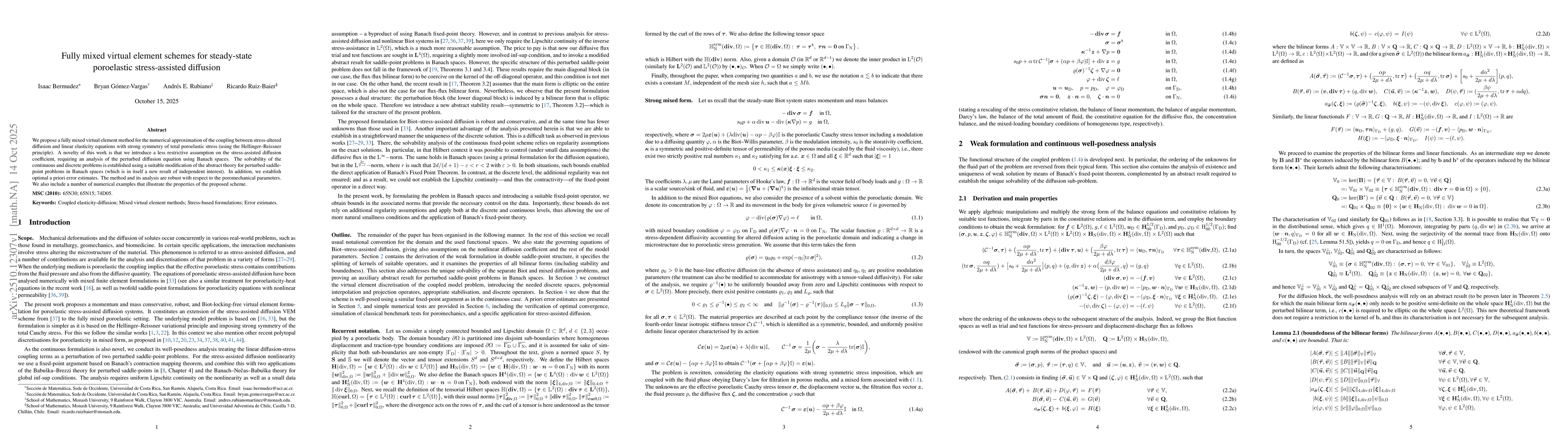 Thumbnail for Fully mixed virtual element schemes for steady-state poroelastic
  stress-assisted diffusion