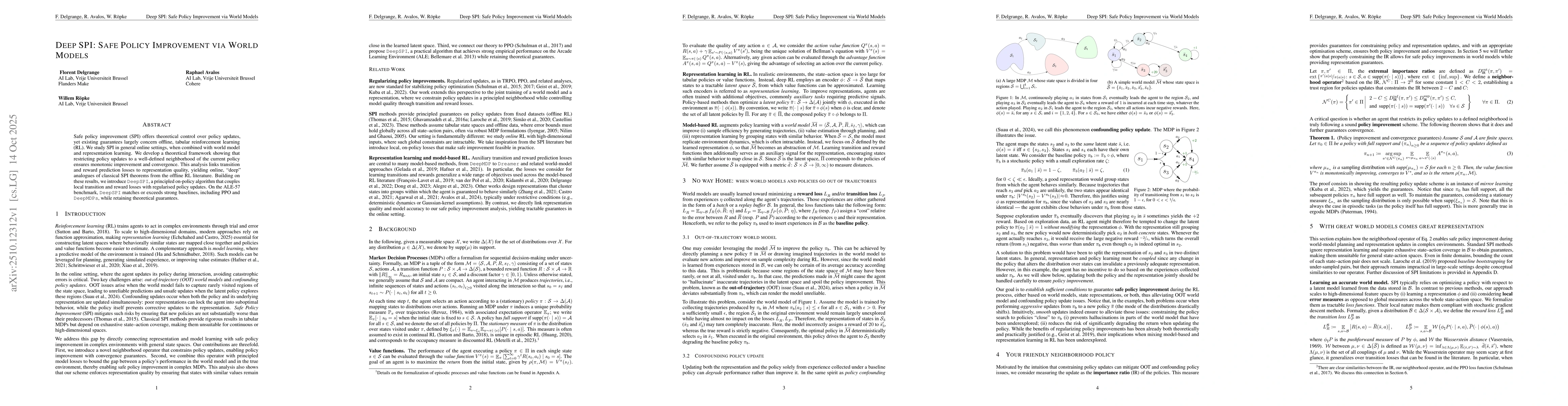 Thumbnail for Deep SPI: Safe Policy Improvement via World Models