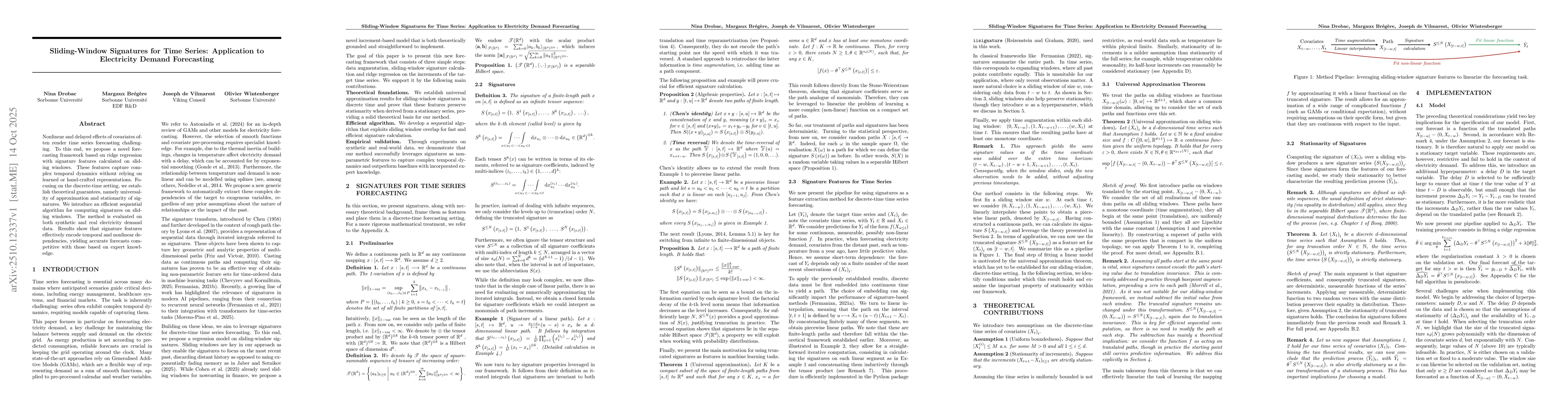 Thumbnail for Sliding-Window Signatures for Time Series: Application to Electricity
  Demand Forecasting