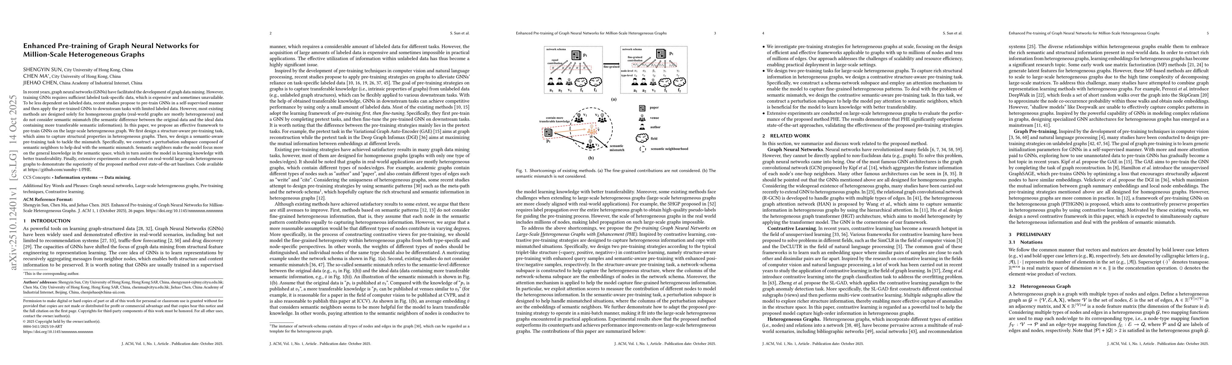 Thumbnail for Enhanced Pre-training of Graph Neural Networks for Million-Scale
  Heterogeneous Graphs