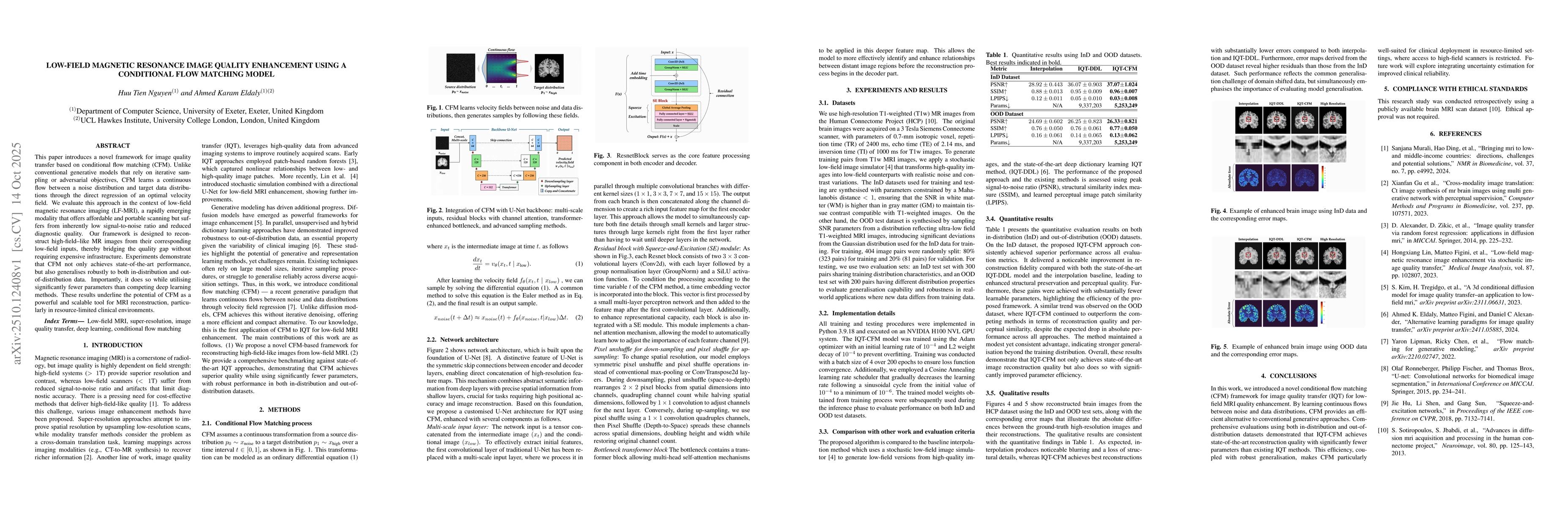 Thumbnail for Low-Field Magnetic Resonance Image Quality Enhancement using a
  Conditional Flow Matching Model