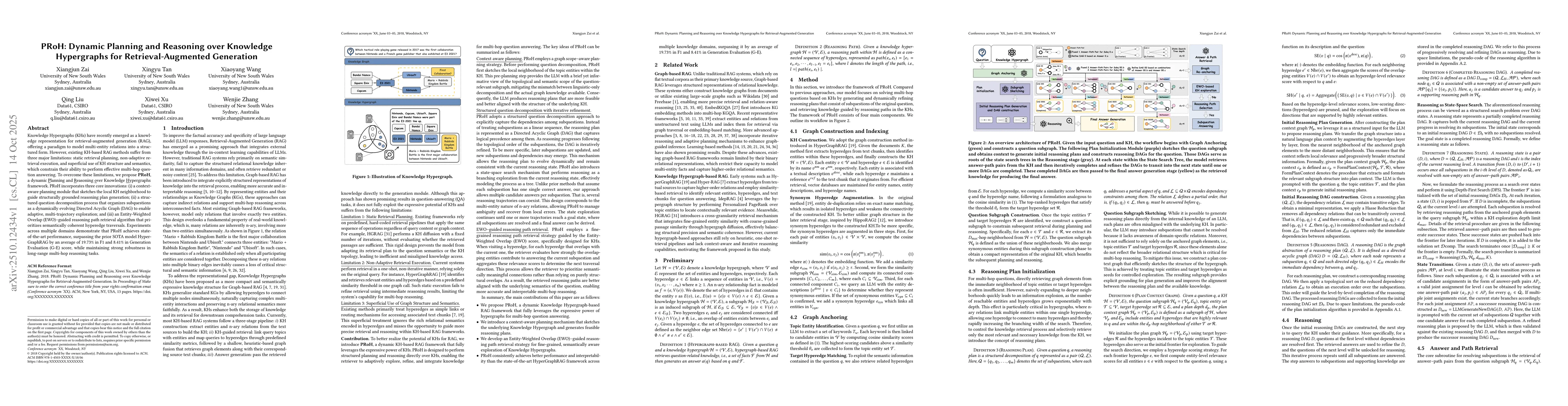 Thumbnail for PRoH: Dynamic Planning and Reasoning over Knowledge Hypergraphs for
  Retrieval-Augmented Generation