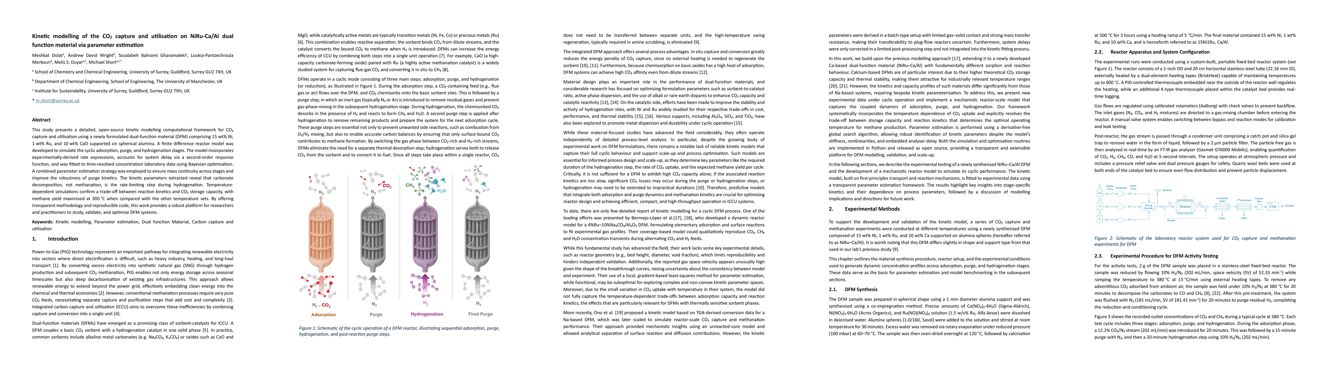 Thumbnail for Kinetic modelling of the CO2 capture and utilisation on NiRu-Ca/Al dual
  function material via parameter estimation