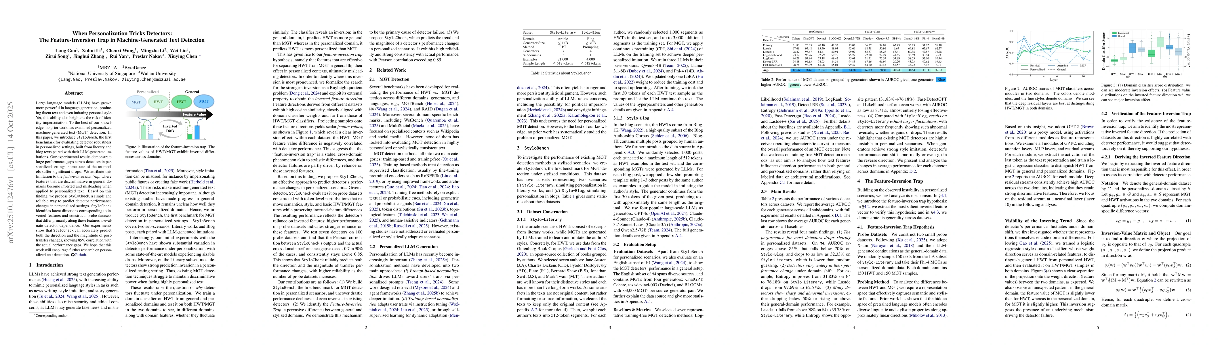 Thumbnail for When Personalization Tricks Detectors: The Feature-Inversion Trap in
  Machine-Generated Text Detection