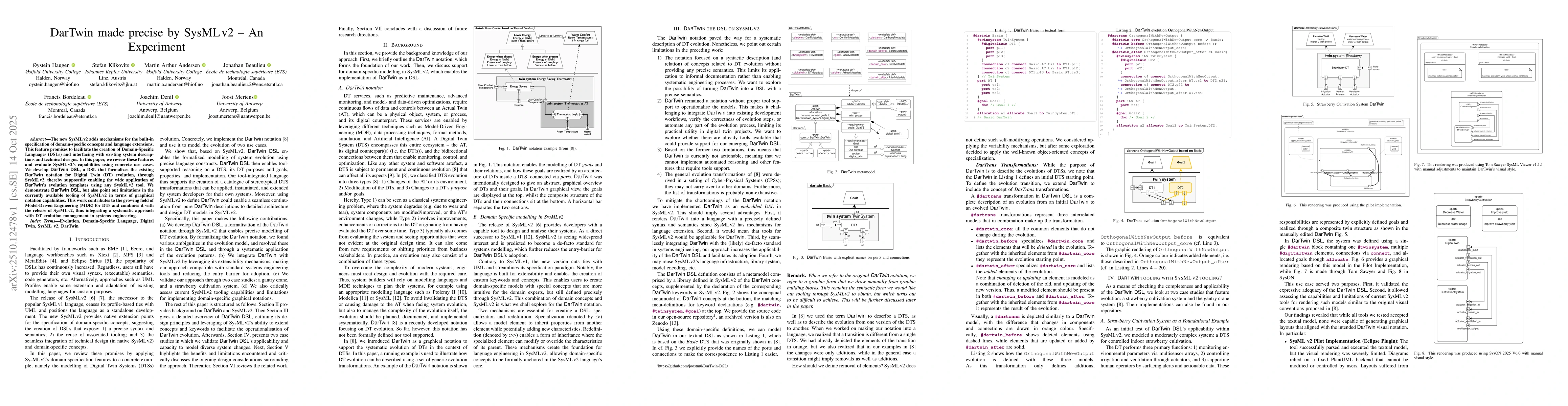 Thumbnail for DarTwin made precise by SysMLv2 -- An Experiment
