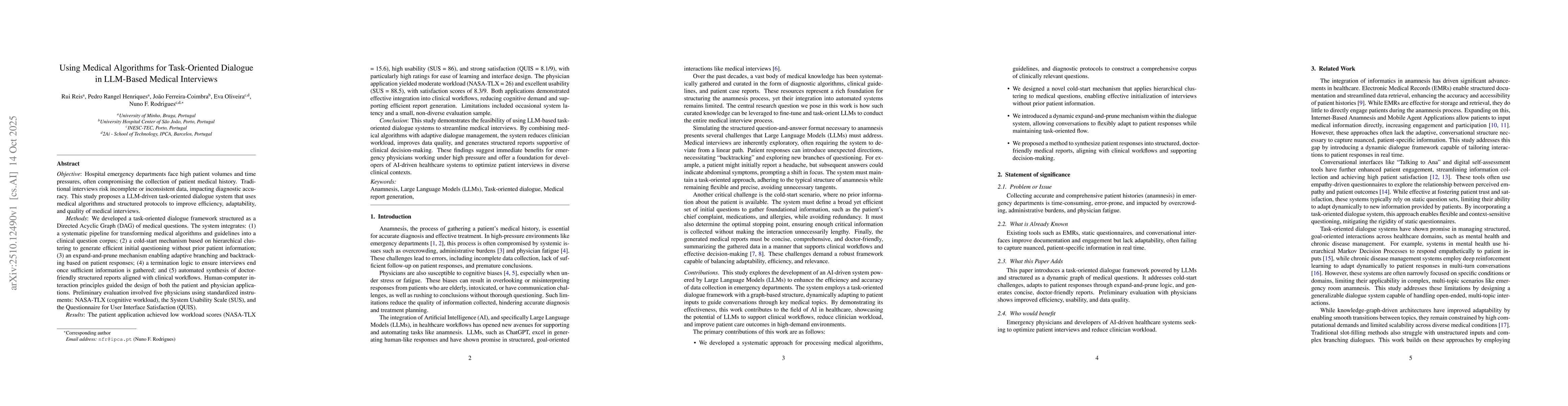 Thumbnail for Using Medical Algorithms for Task-Oriented Dialogue in LLM-Based Medical
  Interviews