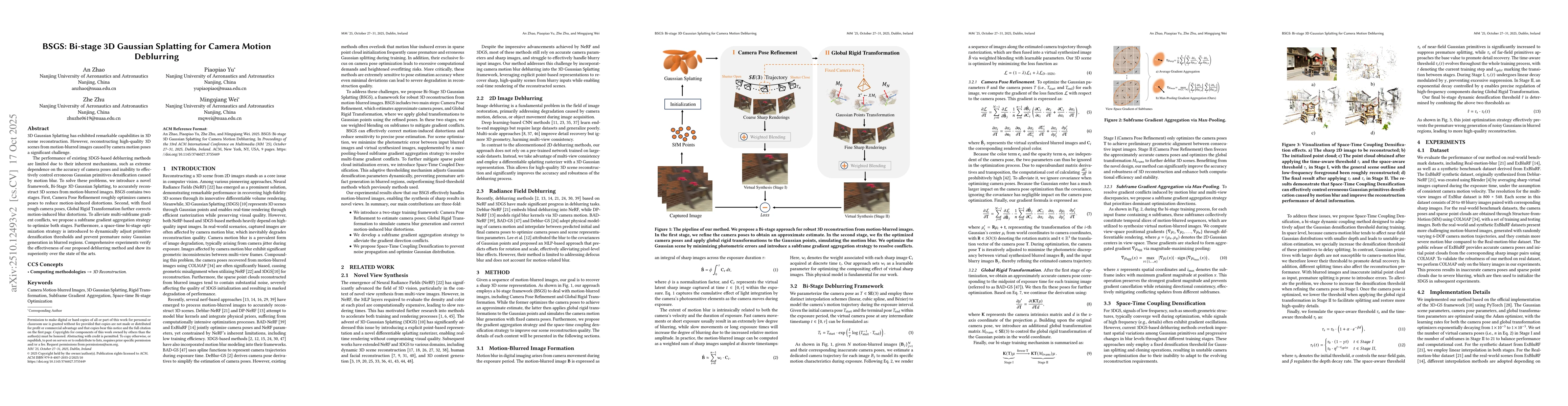 Thumbnail for BSGS: Bi-stage 3D Gaussian Splatting for Camera Motion Deblurring