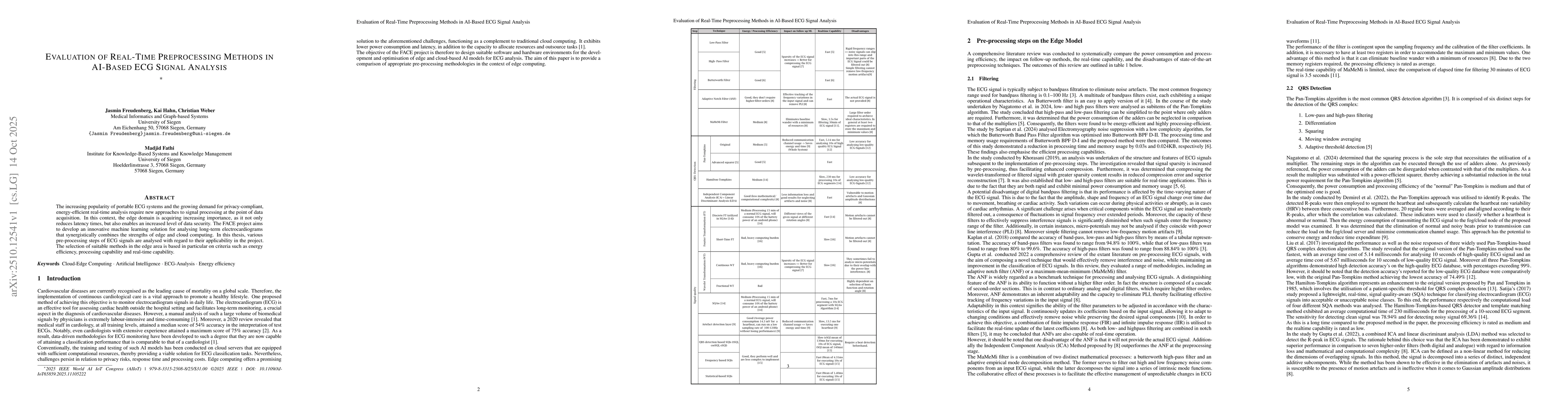 Thumbnail for Evaluation of Real-Time Preprocessing Methods in AI-Based ECG Signal
  Analysis