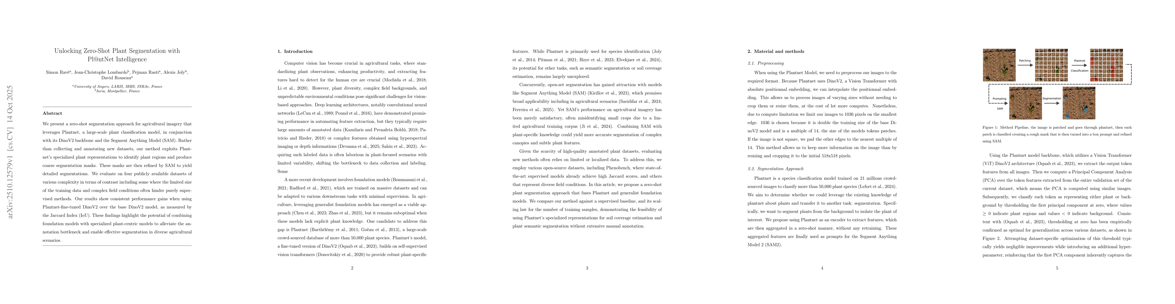 Thumbnail for Unlocking Zero-Shot Plant Segmentation with Pl@ntNet Intelligence