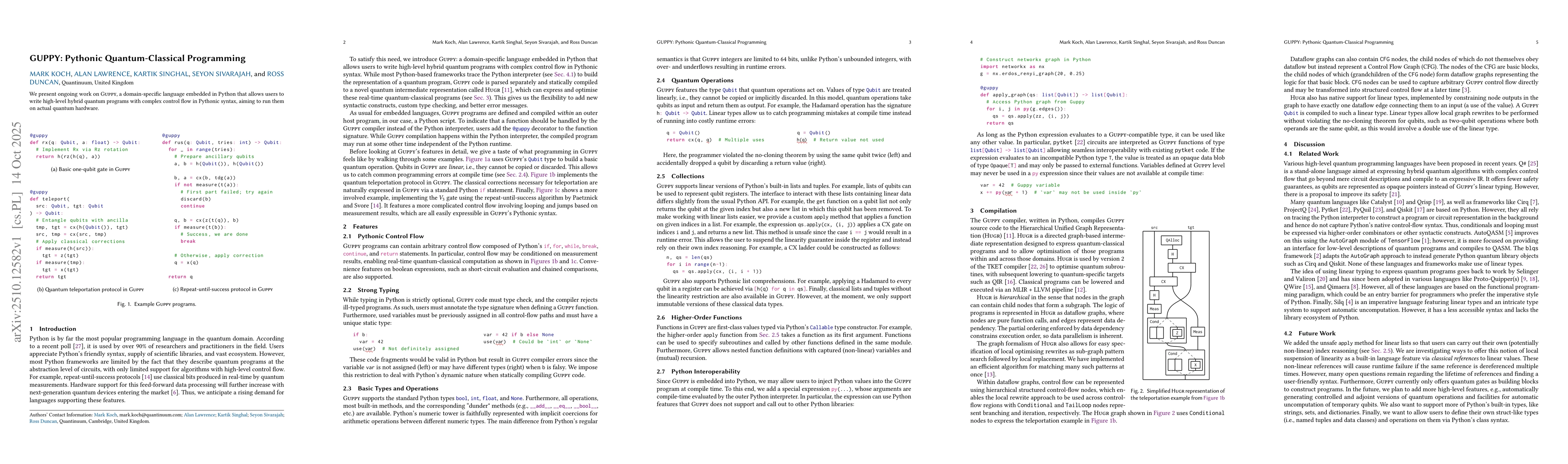 Thumbnail for GUPPY: Pythonic Quantum-Classical Programming
