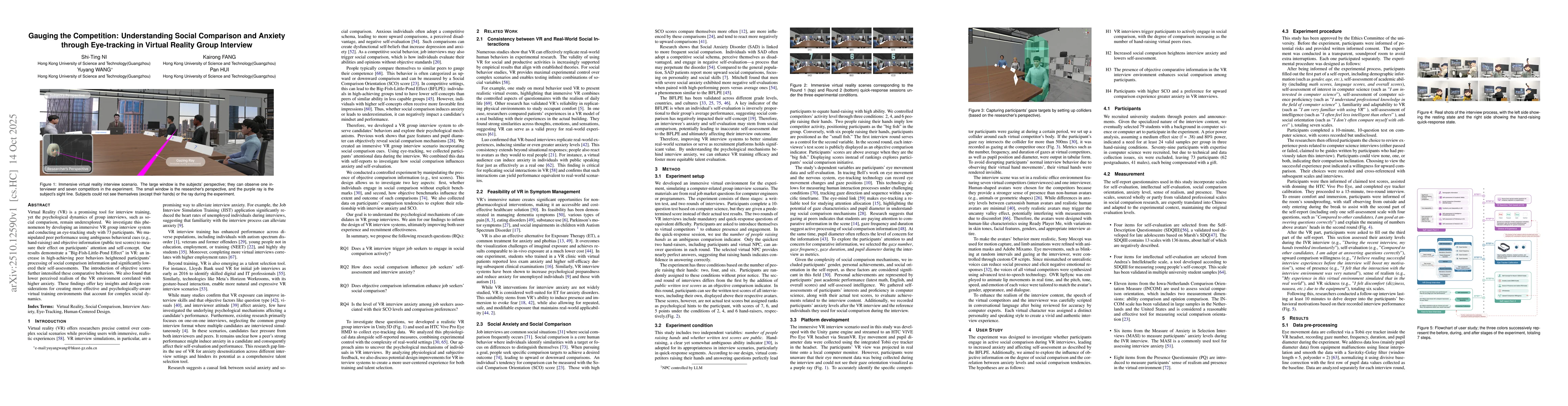 Thumbnail for Gauging the Competition: Understanding Social Comparison and Anxiety
  through Eye-tracking in Virtual Reality Group Interview