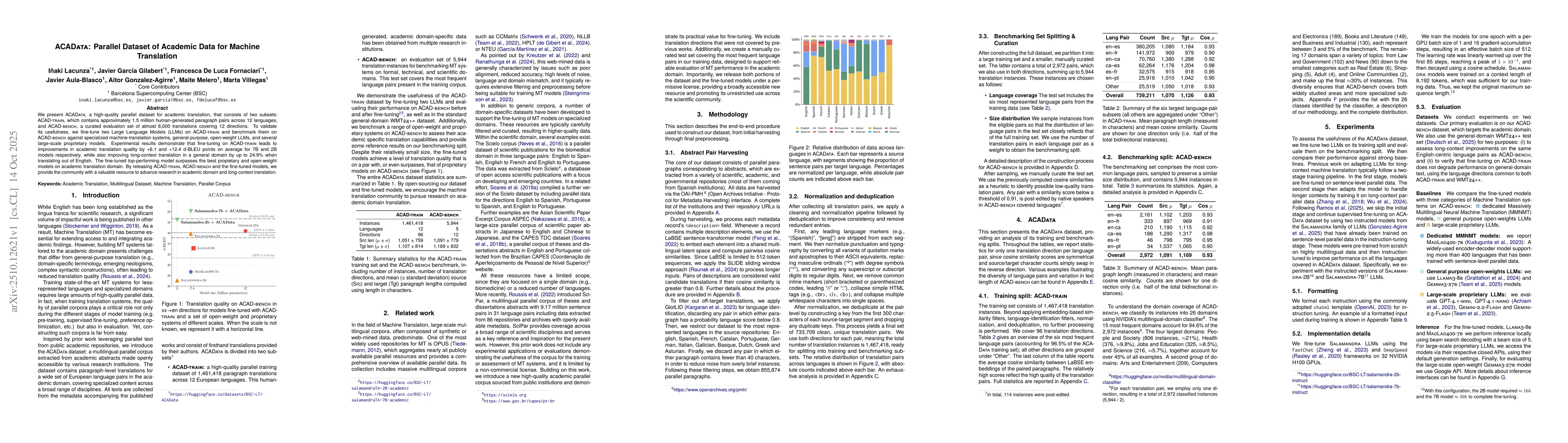 Thumbnail for ACADATA: Parallel Dataset of Academic Data for Machine Translation