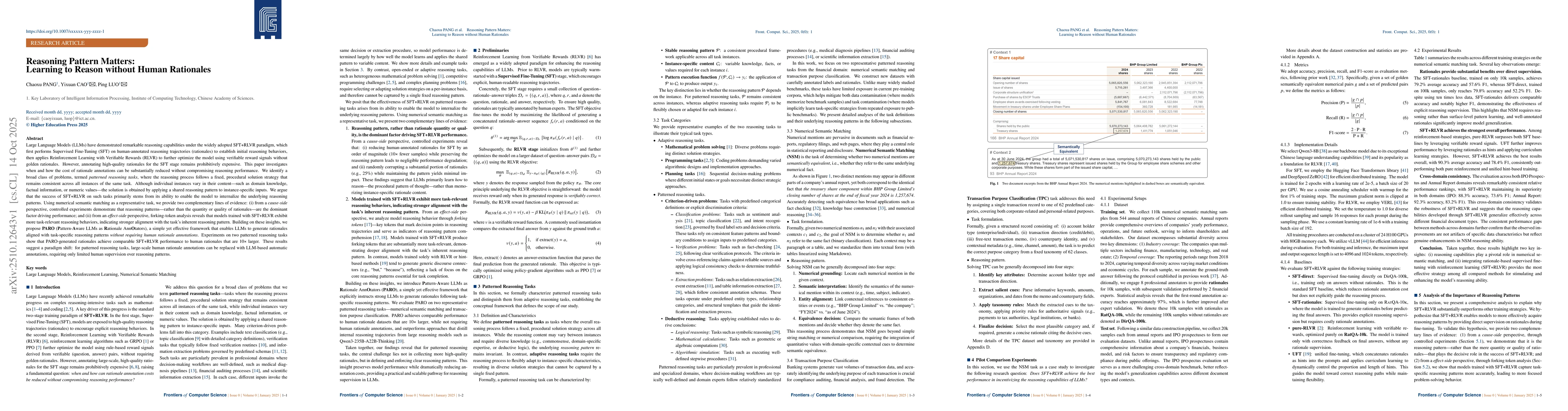 Thumbnail for Reasoning Pattern Matters: Learning to Reason without Human Rationales
