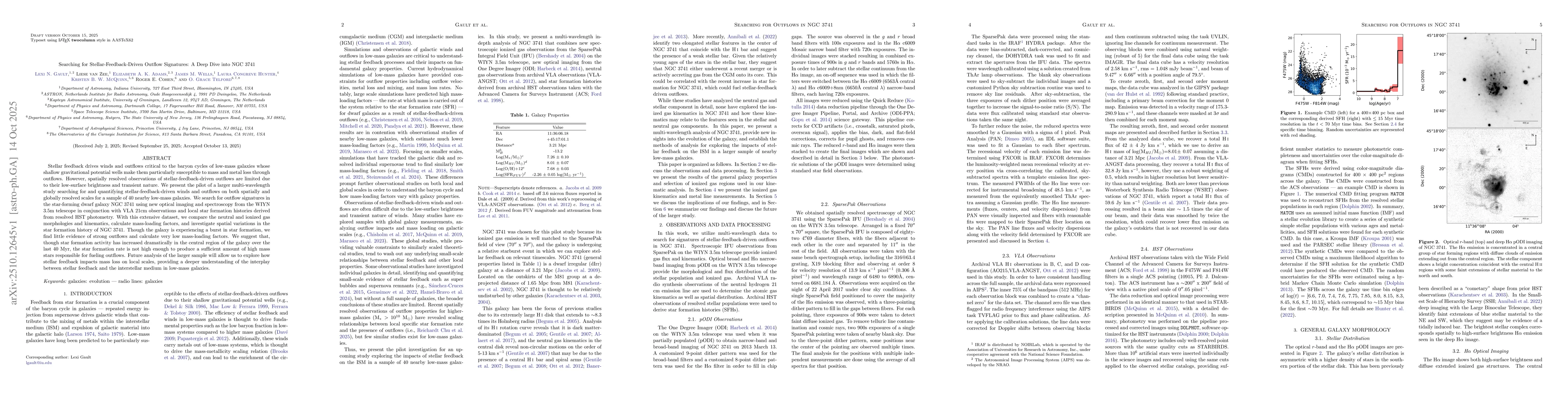Thumbnail for Searching for Stellar-Feedback-Driven Outflow Signatures: A Deep Dive
  into NGC 3741