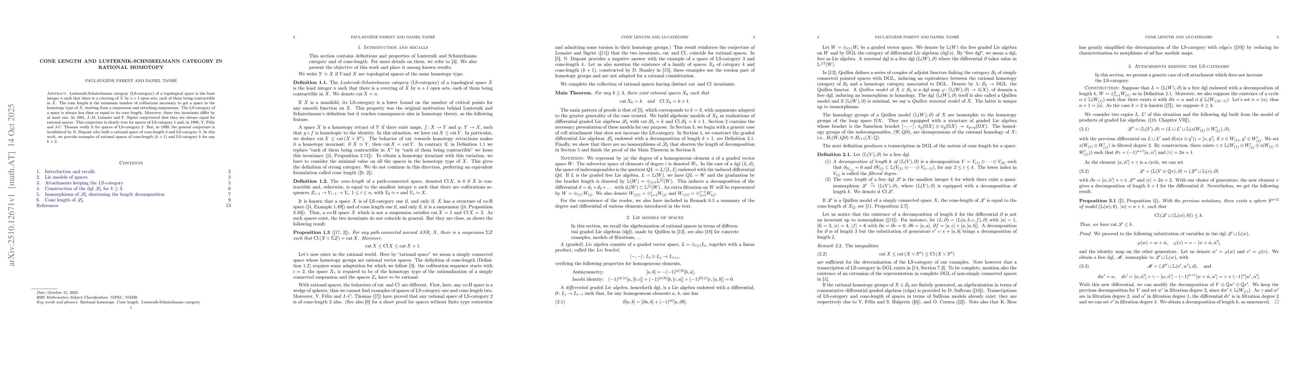 Thumbnail for Cone length and Lusternik-Schnirelmann category in rational homotopy
