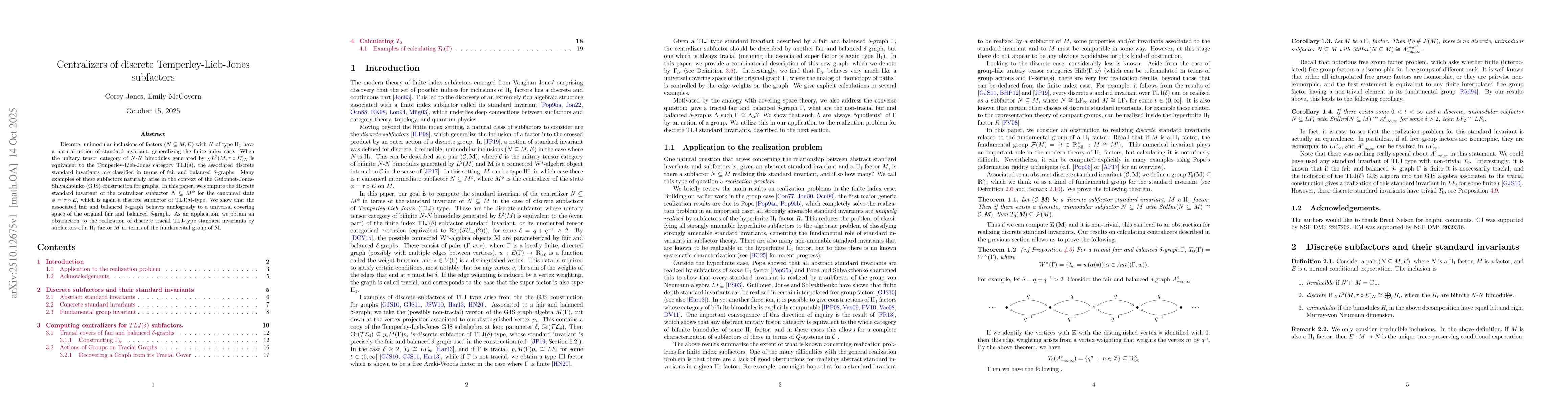 Thumbnail for Centralizers of discrete Temperley-Lieb-Jones subfactors