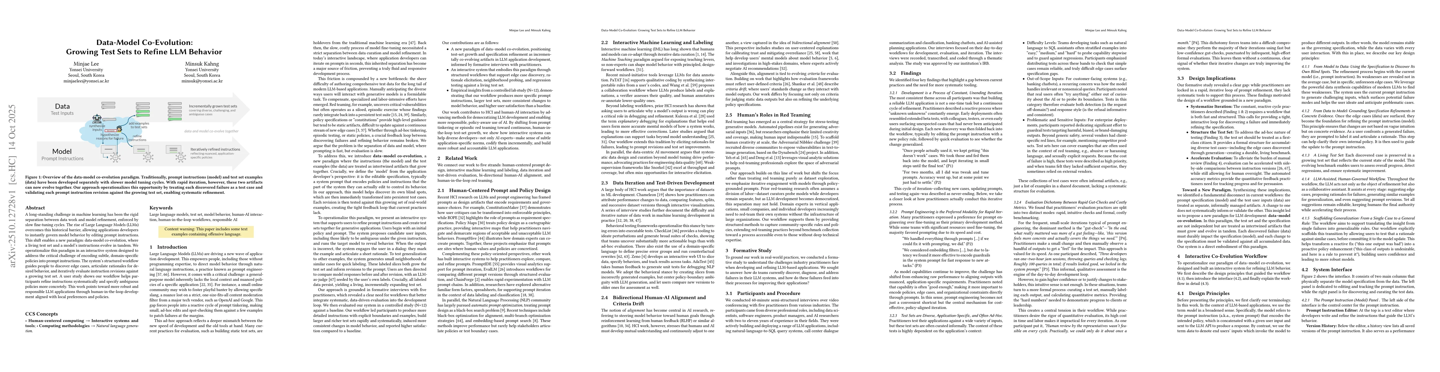 Thumbnail for Data-Model Co-Evolution: Growing Test Sets to Refine LLM Behavior