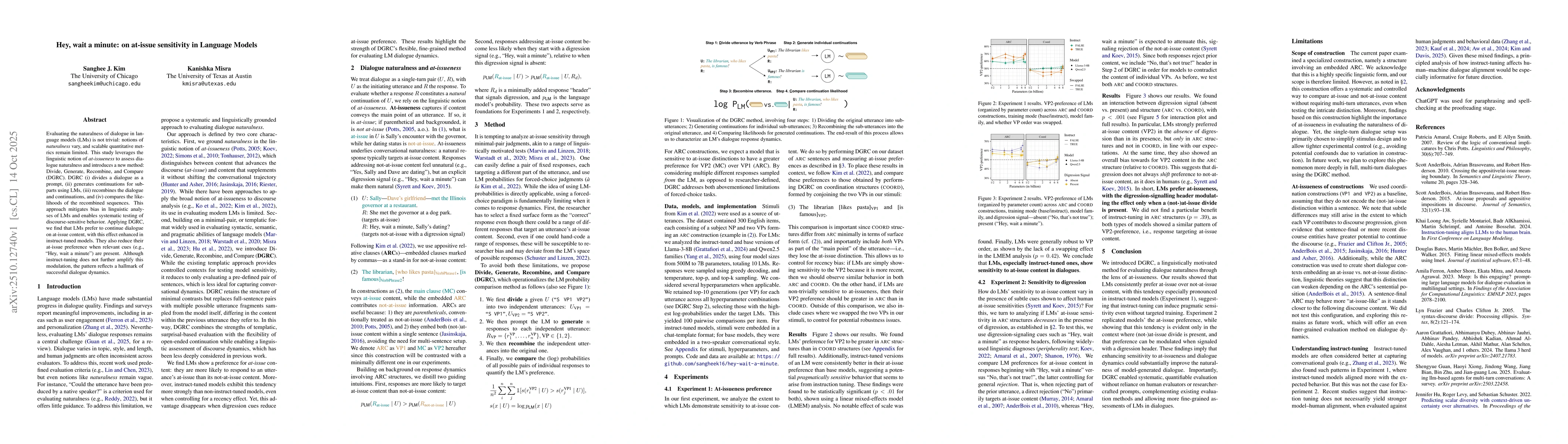 Thumbnail for Hey, wait a minute: on at-issue sensitivity in Language Models