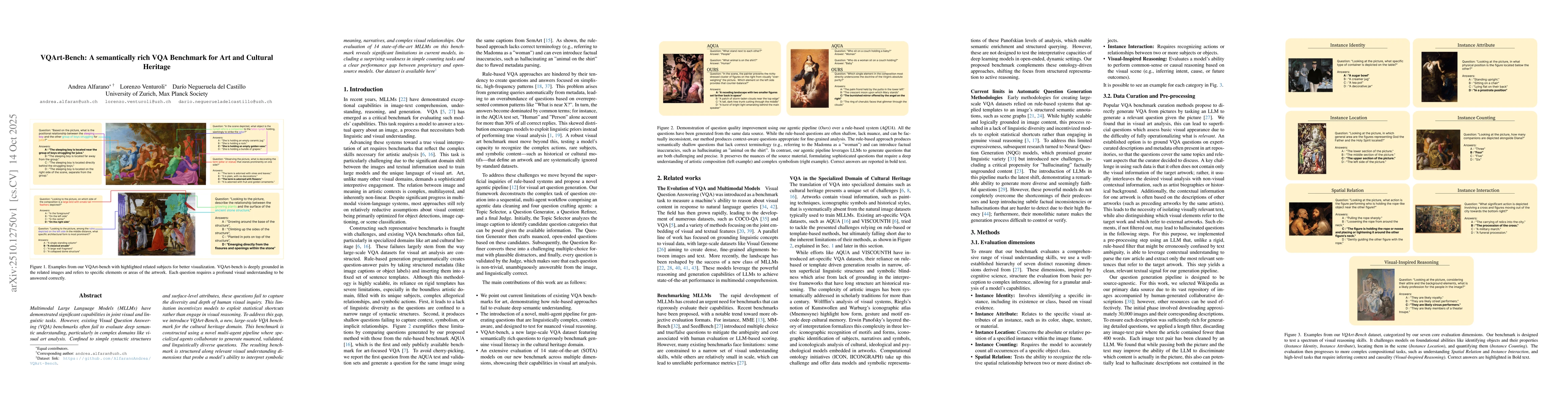 Thumbnail for VQArt-Bench: A semantically rich VQA Benchmark for Art and Cultural
  Heritage