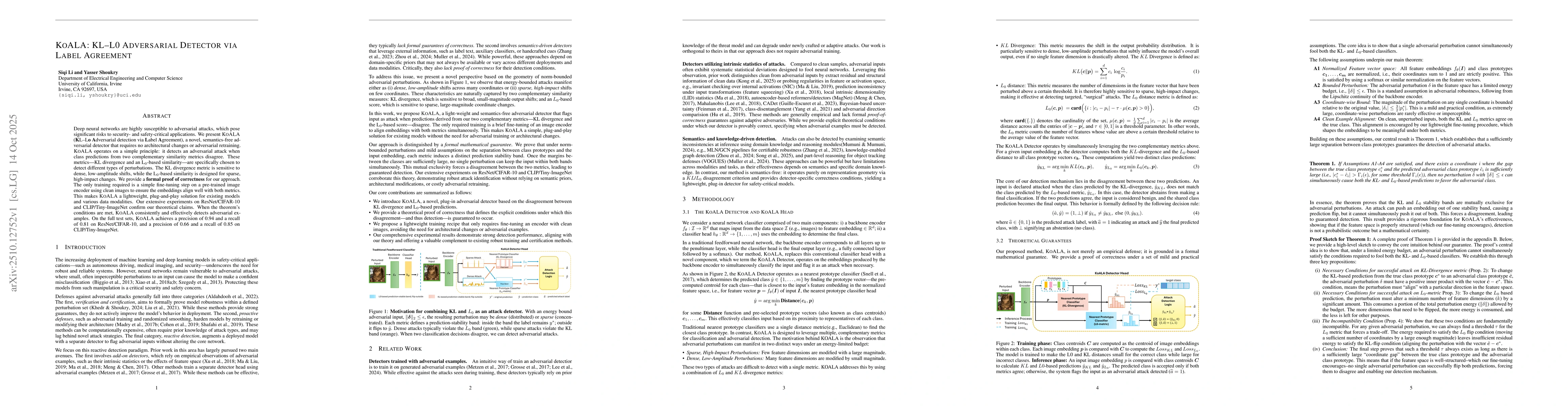 Thumbnail for KoALA: KL-L0 Adversarial Detector via Label Agreement