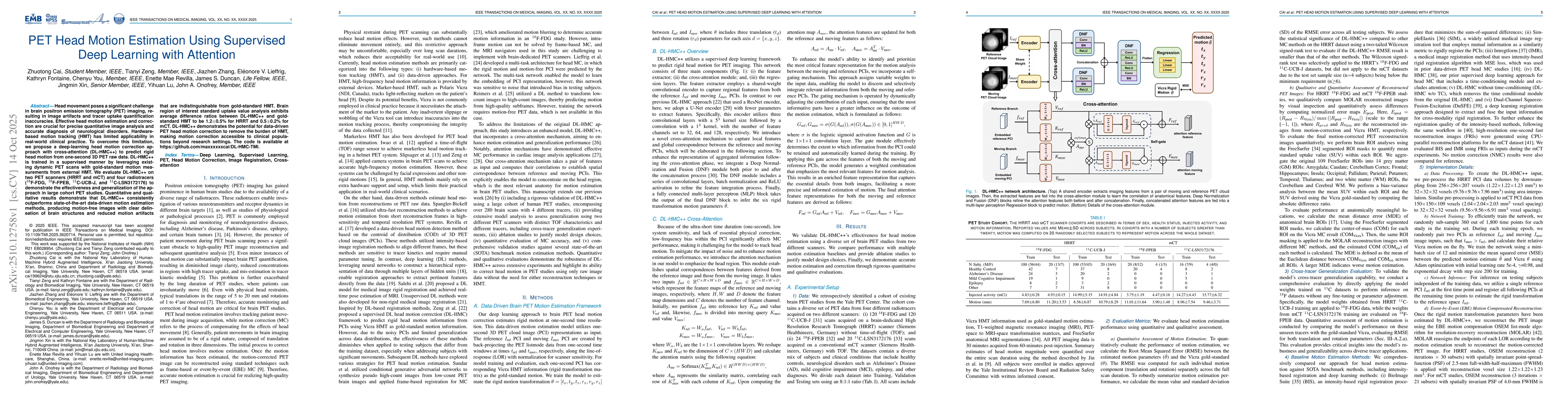 Thumbnail for PET Head Motion Estimation Using Supervised Deep Learning with Attention
