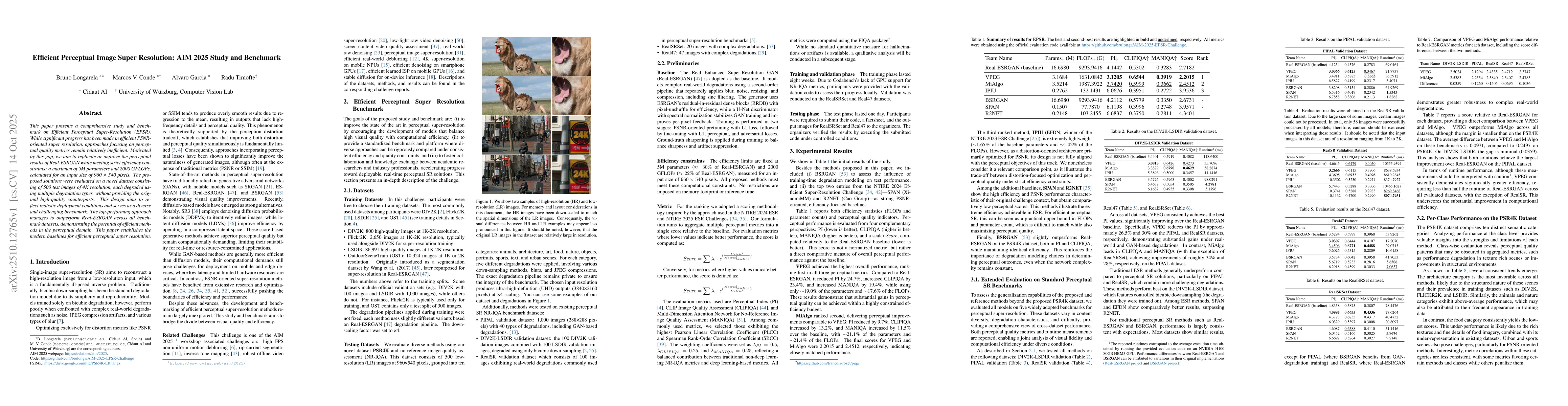 Thumbnail for Efficient Perceptual Image Super Resolution: AIM 2025 Study and
  Benchmark