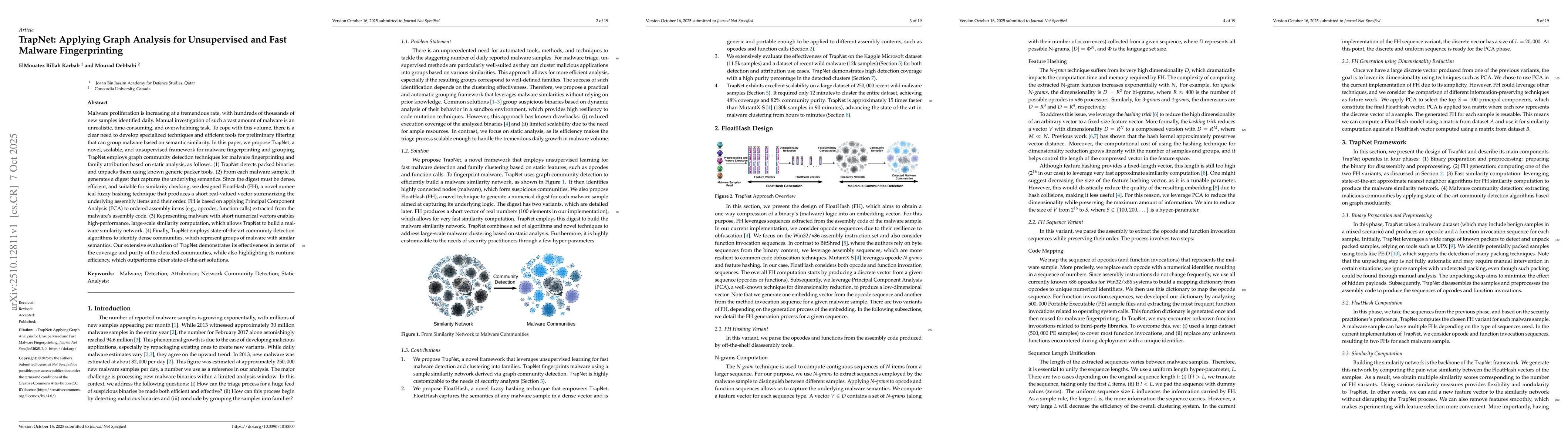 Thumbnail for Applying Graph Analysis for Unsupervised Fast Malware Fingerprinting