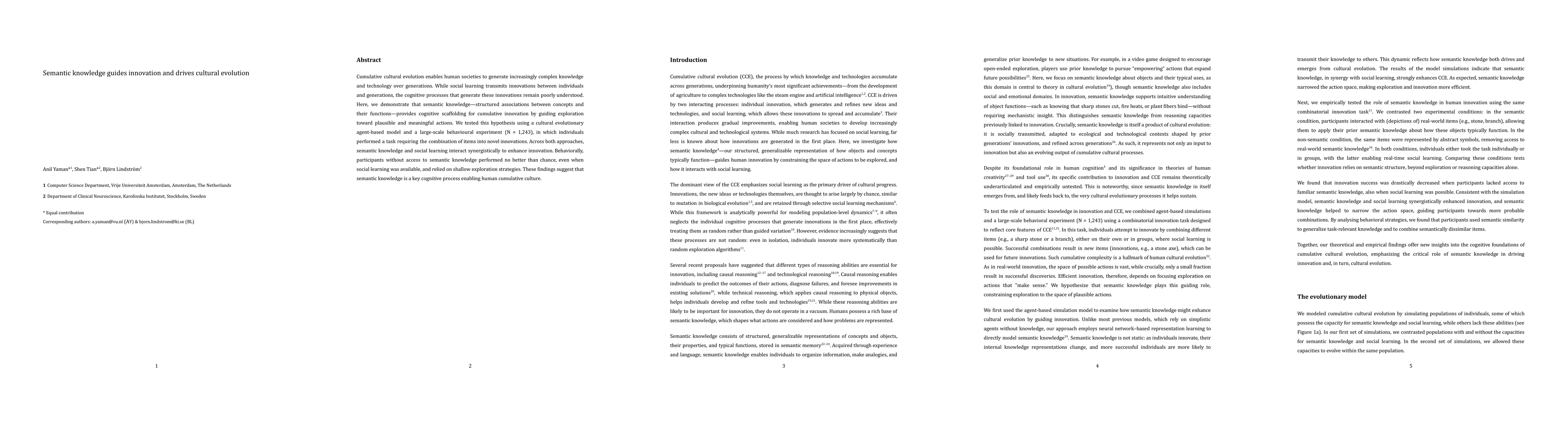 Thumbnail for Semantic knowledge guides innovation and drives cultural evolution