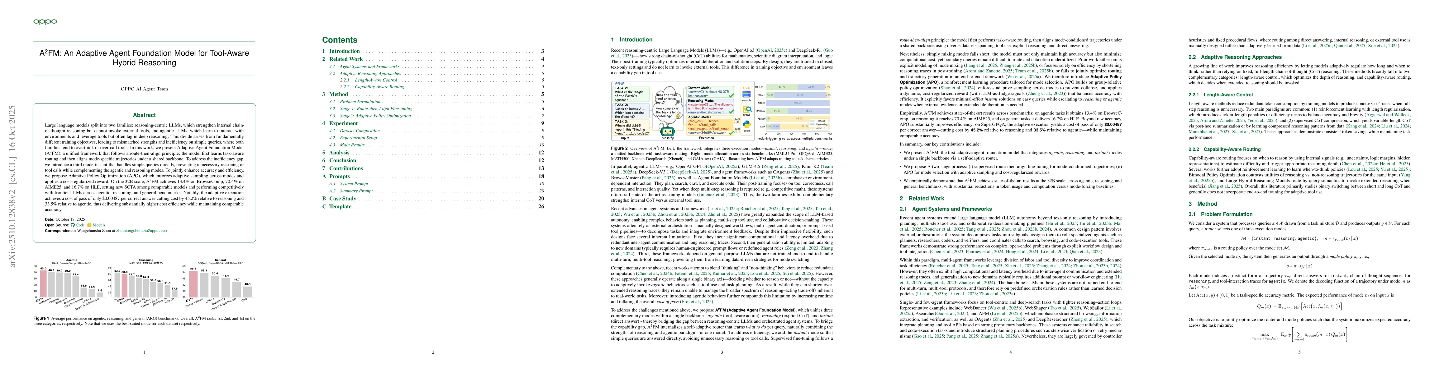 Thumbnail for A$^2$FM: An Adaptive Agent Foundation Model for Tool-Aware Hybrid
  Reasoning