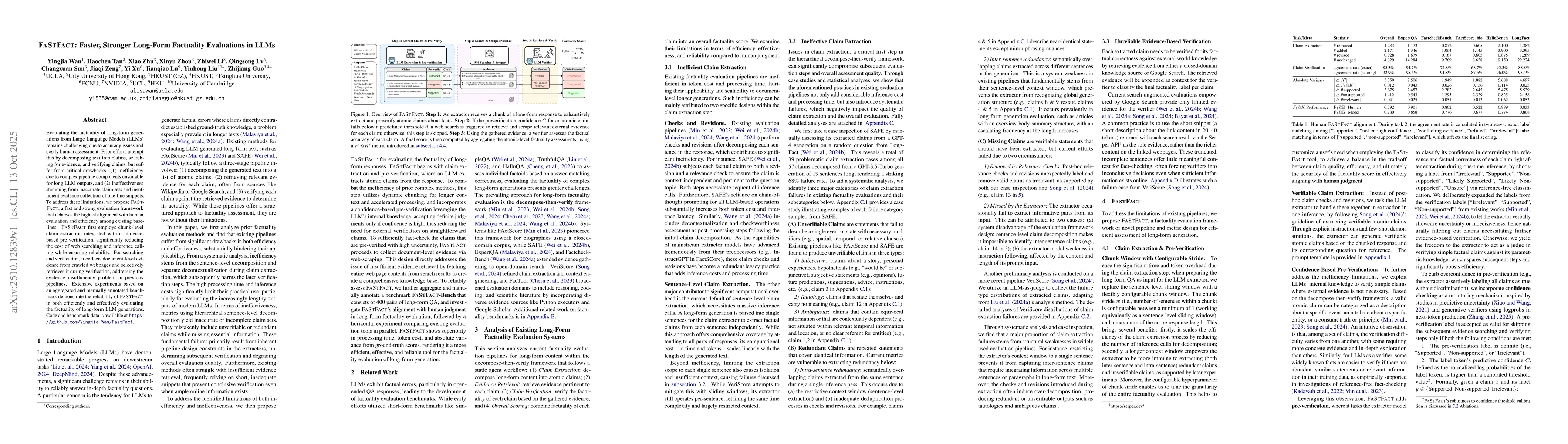 Thumbnail for FaStFACT: Faster, Stronger Long-Form Factuality Evaluations in LLMs