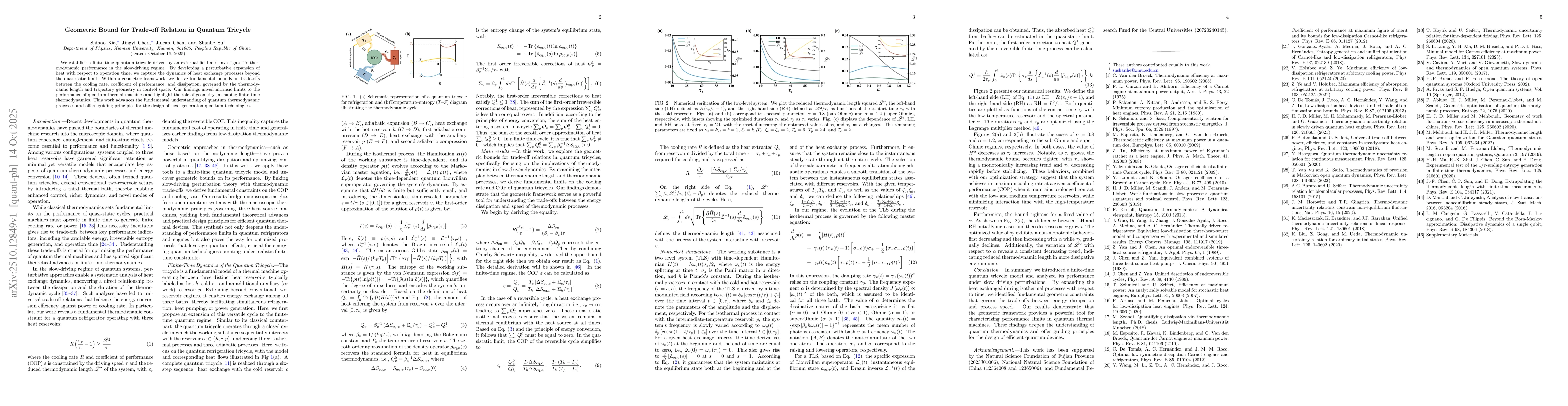 Thumbnail for Geometric Bound for Trade-off Relation in Quantum Tricycle