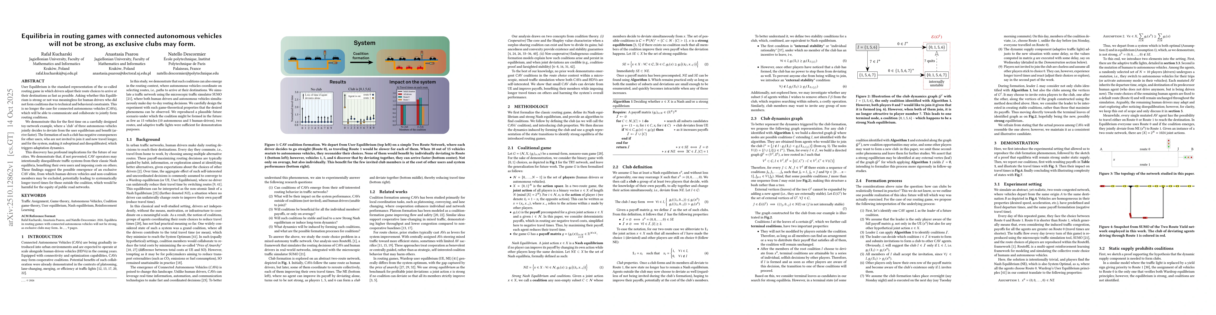 Thumbnail for Equilibria in routing games with connected autonomous vehicles will not
  be strong, as exclusive clubs may form