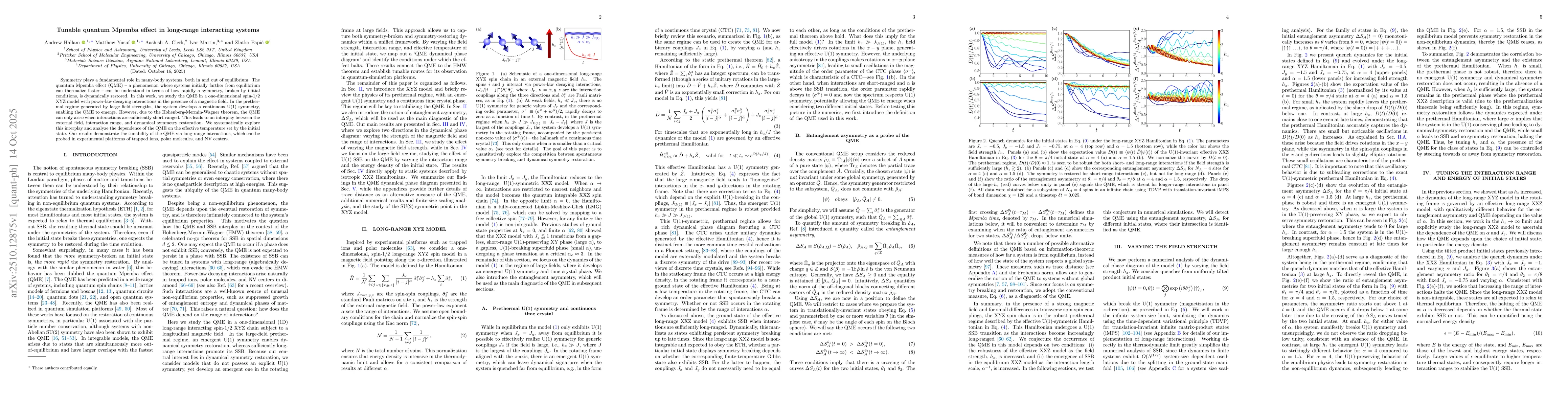Thumbnail for Tunable quantum Mpemba effect in long-range interacting systems